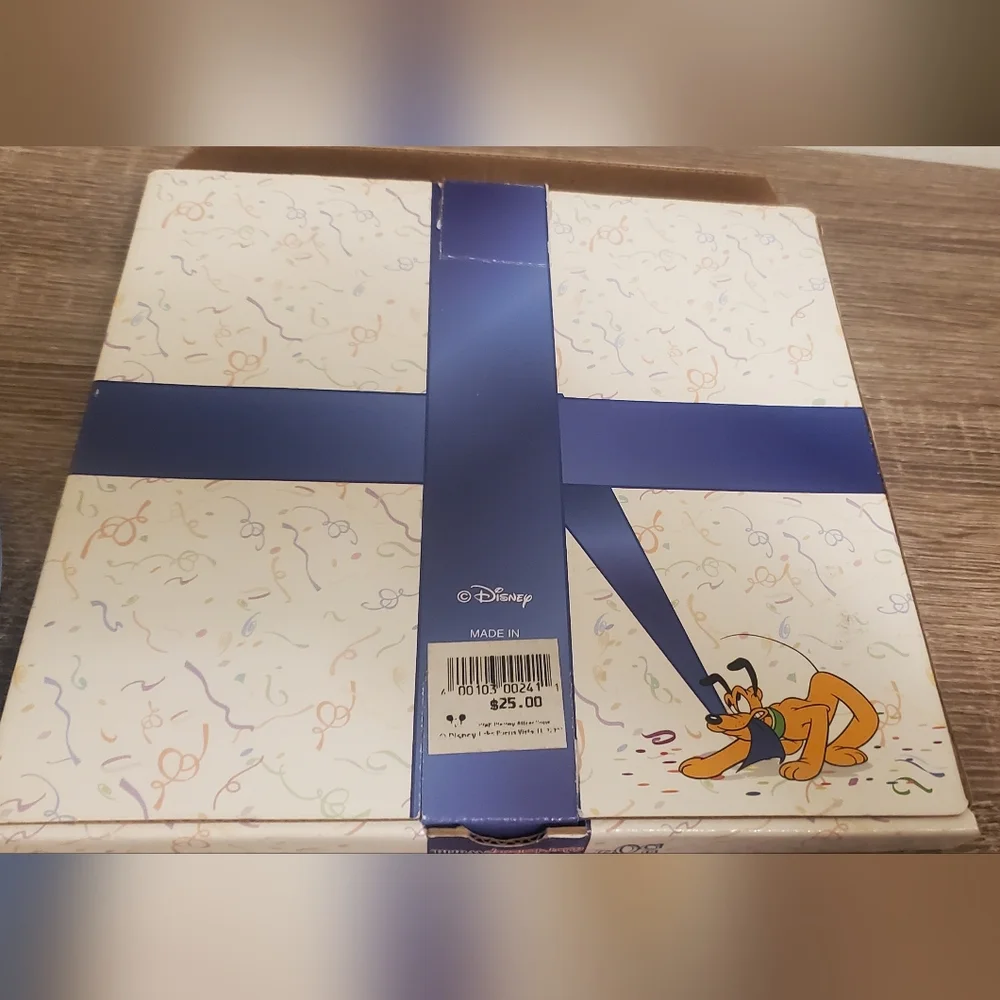 Disney 30th Anniversary Celebration Plate with Blue and Yellow